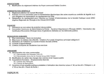 Conseil municipal du 29 septembre 2020