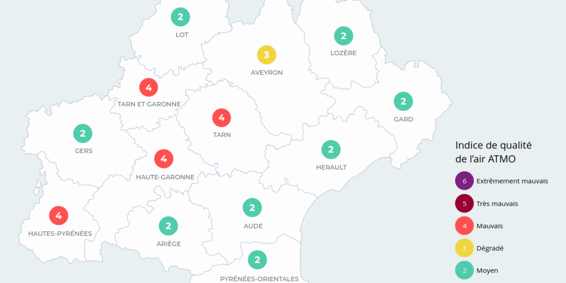 Pollution atmosphérique dans le Tarn