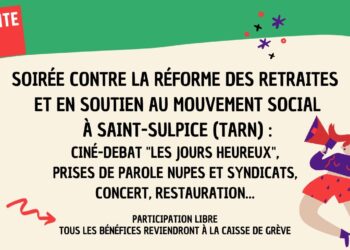 SOIREE CONTRE LA REFORME DES RETRAITES ET EN SOUTIEN AU MOUVEMENT SOCIAL