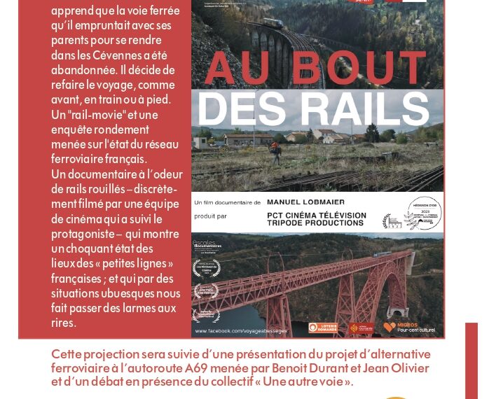 LA TOILE CITOYENNE PRESENTE « AU BOUT DES RAILS » – CINE-DEBAT – 16 MAI – SALLE CASSIN
